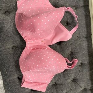 LB Cacique Pink with White Polka Dots 44DD